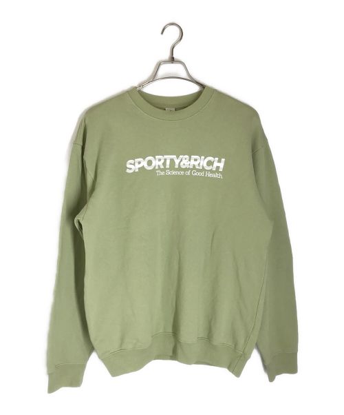 sporty&rich（スポーティーアンドリッチ）sporty&rich (スポーティー＆リッチ) スウェットプルオーバー グリーン サイズ:Mの古着・服飾アイテム