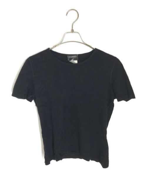 CHANEL（シャネル）CHANEL (シャネル) カシニヤ半袖ニット ブラック サイズ:38の古着・服飾アイテム