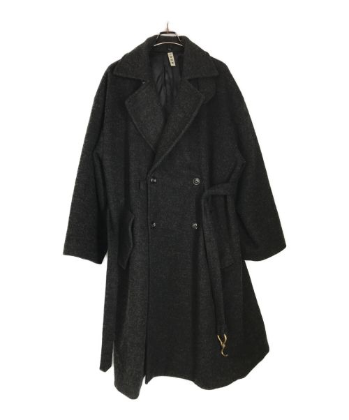 kooi（コーイ）kooi (コーイ) 2WAY DOUBLE COAT ブラック サイズ:2の古着・服飾アイテム