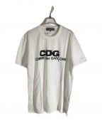 GOOD DESIGN SHOP COMME des GARCONSグッドデザインショップ コムデギャルソン）の古着「ロゴプリントTシャツ」｜ホワイト×ブラック