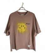Maison MIHARA YASUHIROメゾン ミハラ ヤスヒロ）の古着「スマイルロゴプリントオーバーサイズTシャツ」｜ピンク