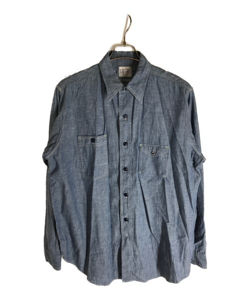 ANATOMICA（アナトミカ）ANATOMICA (アナトミカ) シャンブレーワークシャツ ブルー サイズ:16 1/2の古着・服飾アイテム