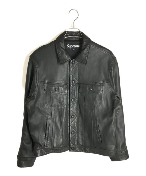 SUPREME（シュプリーム）SUPREME (シュプリーム) レザートラッカージャケット ブラック サイズ:Mの古着・服飾アイテム