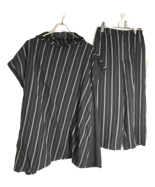 MOYURU（モユル）MOYURU (モユル) ストライプセットアップ ブラック サイズ:40の古着・服飾アイテム