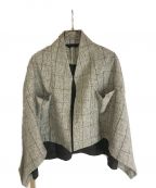MOYURUモユル）の古着「スリーブレス羽織りジャケット」｜グレー