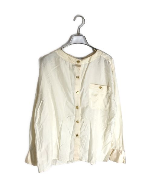 CHANEL（シャネル）CHANEL (シャネル) オールドノーカラーシャツ ベージュ サイズ:40の古着・服飾アイテム