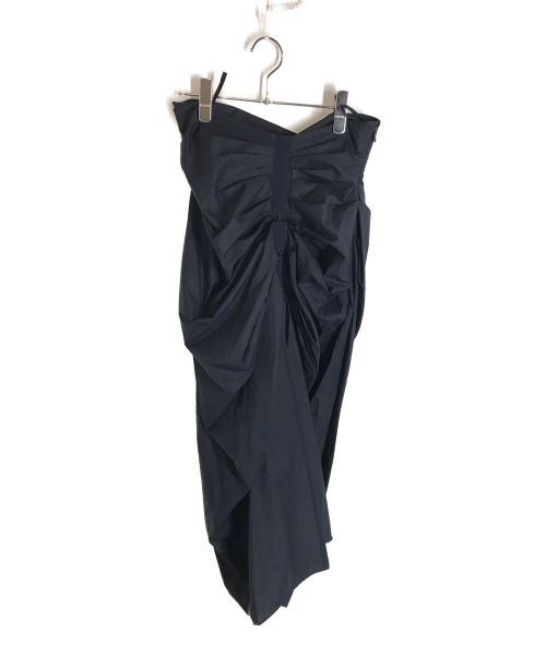 ENFOLD（エンフォルド）ENFOLD (エンフォルド) シアーコットンドローストリングティアードスカート ネイビー サイズ:38の古着・服飾アイテム