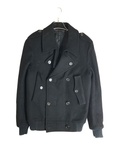 KRIS VAN ASSCHE（クリス ヴァン アッシュ）KRIS VAN ASSCHE (クリス ヴァン アッシュ) メルトンPコート ブラック サイズ:44の古着・服飾アイテム