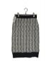 MARY QUANT (マリークヮント) ファンシーニットツイード スカート ブラック×ホワイト サイズ:M：4800円