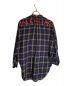 BALENCIAGA (バレンシアガ) バックロゴオーバーチェックシャツ ネイビー×ベージュ サイズ:34：24800円