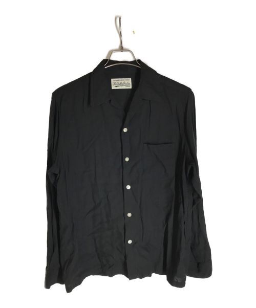 WACKO MARIA（ワコマリア）WACKO MARIA (ワコマリア) バック刺繍オープンカラーシャツ ブラック×ピンク サイズ:Mの古着・服飾アイテム