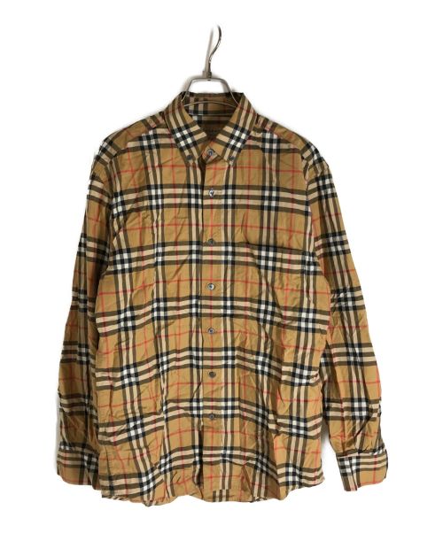 BURBERRY（バーバリー）BURBERRY (バーバリー) ノヴァチェックボタンダウンシャツ ベージュ サイズ:Sの古着・服飾アイテム