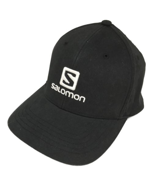 SALOMON（サロモン）SALOMON (サロモン) ロゴ刺繍キャップ ブラックの古着・服飾アイテム