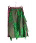 A・POC（エーポック）の古着「2トーンメタリックデザインスカート」｜グリーン×ピンク