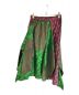 A・POC (エーポック) 2トーンメタリックデザインスカート グリーン×ピンク サイズ:2：9800円
