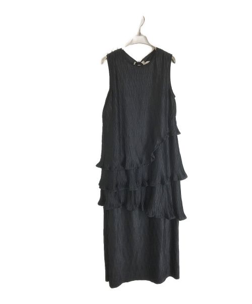 BELPER（ベルパー）BELPER (ベルパー) ノースリーブプリーツドレスワンピース ブラック サイズ:2の古着・服飾アイテム