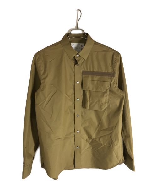 sacai（サカイ）sacai (サカイ) コットンウェザーシャツ ブラウン サイズ:1の古着・服飾アイテム