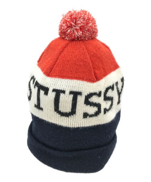 OLD STUSSY（オールドステューシー）OLD STUSSY (オールドステューシー) オールドポンポンニット帽 アイボリーの古着・服飾アイテム