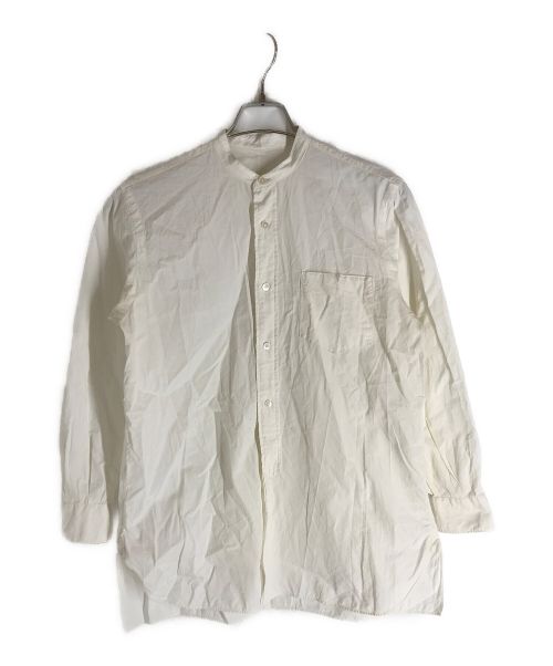 COMOLI（コモリ）COMOLI (コモリ) バンドカラーコットンボタンロングシャツ アイボリーの古着・服飾アイテム