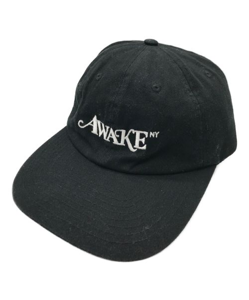AWAKE（アウェイク）AWAKE (アウェイク) ロゴ刺繍キャップ ブラックの古着・服飾アイテム