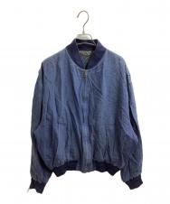 MISSONI UOMO (ミッソーニウオモ) シルクブルゾン / イタリア製 ネイビー サイズ:50