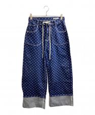 FANCY CLUB (ファンシークラブ) String Dot Roll-up Pants / トリングドットロールアップ パンツ / デニムパンツ / インディゴ サイズ:2 未使用品