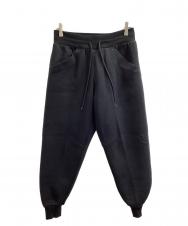 FUMITO GANRYU (フミトガンリュウ) ダンボールニット ラウンジ テーパード スウェットパンツ / 日本製 ブラック サイズ:1