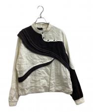 CYCLE by myob (サイクルバイエムワイオービー) リネントップス / 22SS-06TP アイボリー×ブラック サイズ:FREE