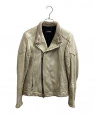 DIET BUTCHER SLIM SKIN (ダイエットブッチャースリムスキン) 19AW ニット切替ライダースジャケット アイボリー サイズ:1