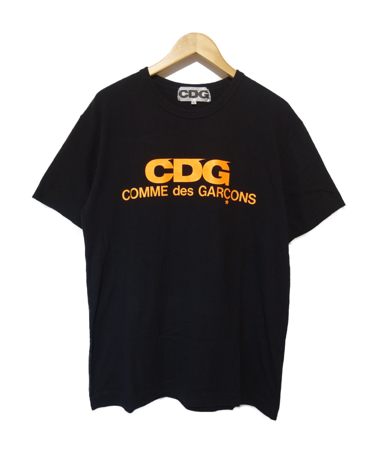 COMME des GARCONS (コムデギャルソン) ロゴプリントTシャツ ブラック サイズ:L