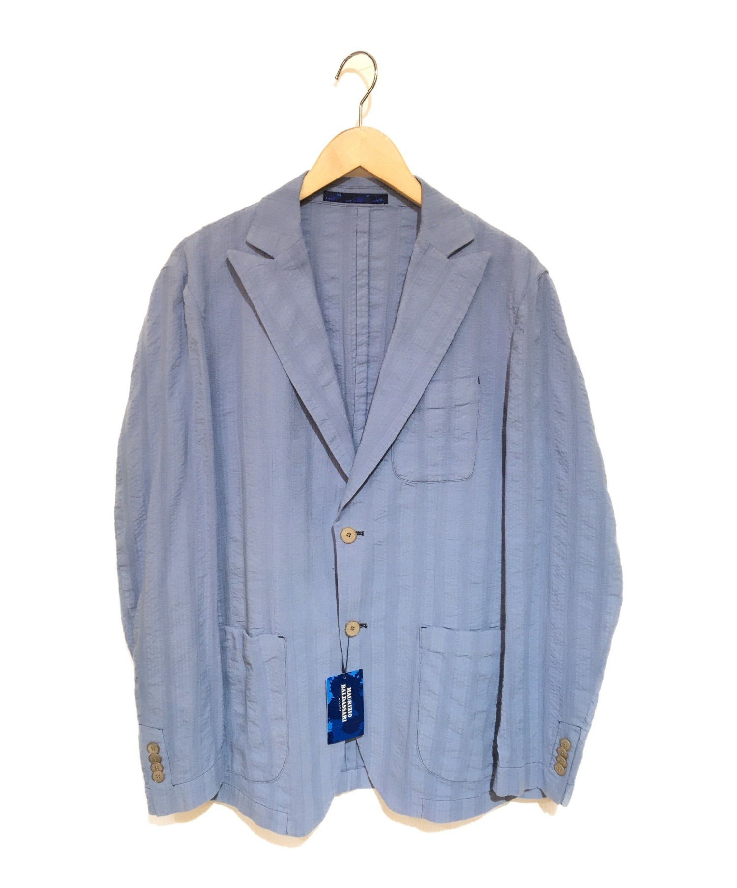 MAURIZIO BALDASSARI (マウリツィオバルダサーリ) テーラードジャケット ブルー サイズ:46