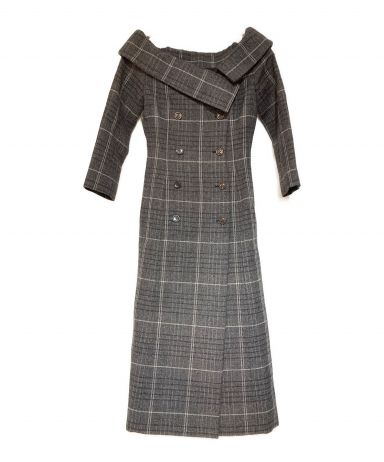 [中古]Christian Dior(クリスチャン ディオール)のレディース コート オフショルダー ダブルチェック コート