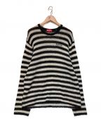 SUPREME（）の古着「Stripe Mohair Sweater」｜ホワイト