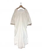 CASA FLINE（カーサフライン）の古着「バックツイストシャツドレス ワンピース」｜ホワイト