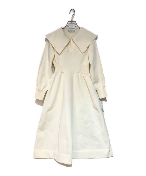 CELFORD（セルフォード）CELFORD (セルフォード) 衿付きホールガーメントワンピース アイボリー サイズ:36 未使用品の古着・服飾アイテム