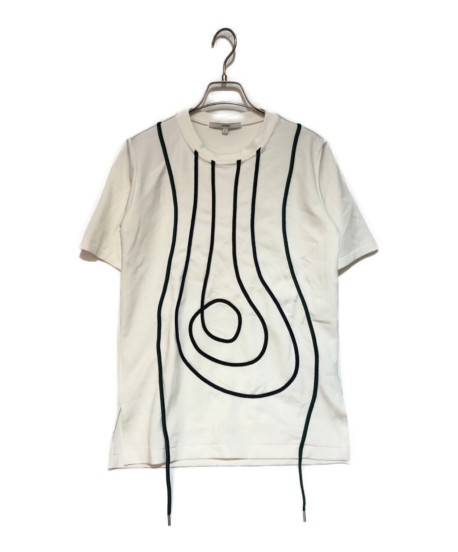 【中古・古着通販】UN3D. (アンスリード) 22SS CORD DESIGN Tシャツ コードデザイン カットソー ホワイト サイズ:F