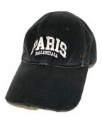 BALENCIAGA（）の古着「22SS  CITIES PARIS ロゴ ベースボール キャップ」｜ブラック