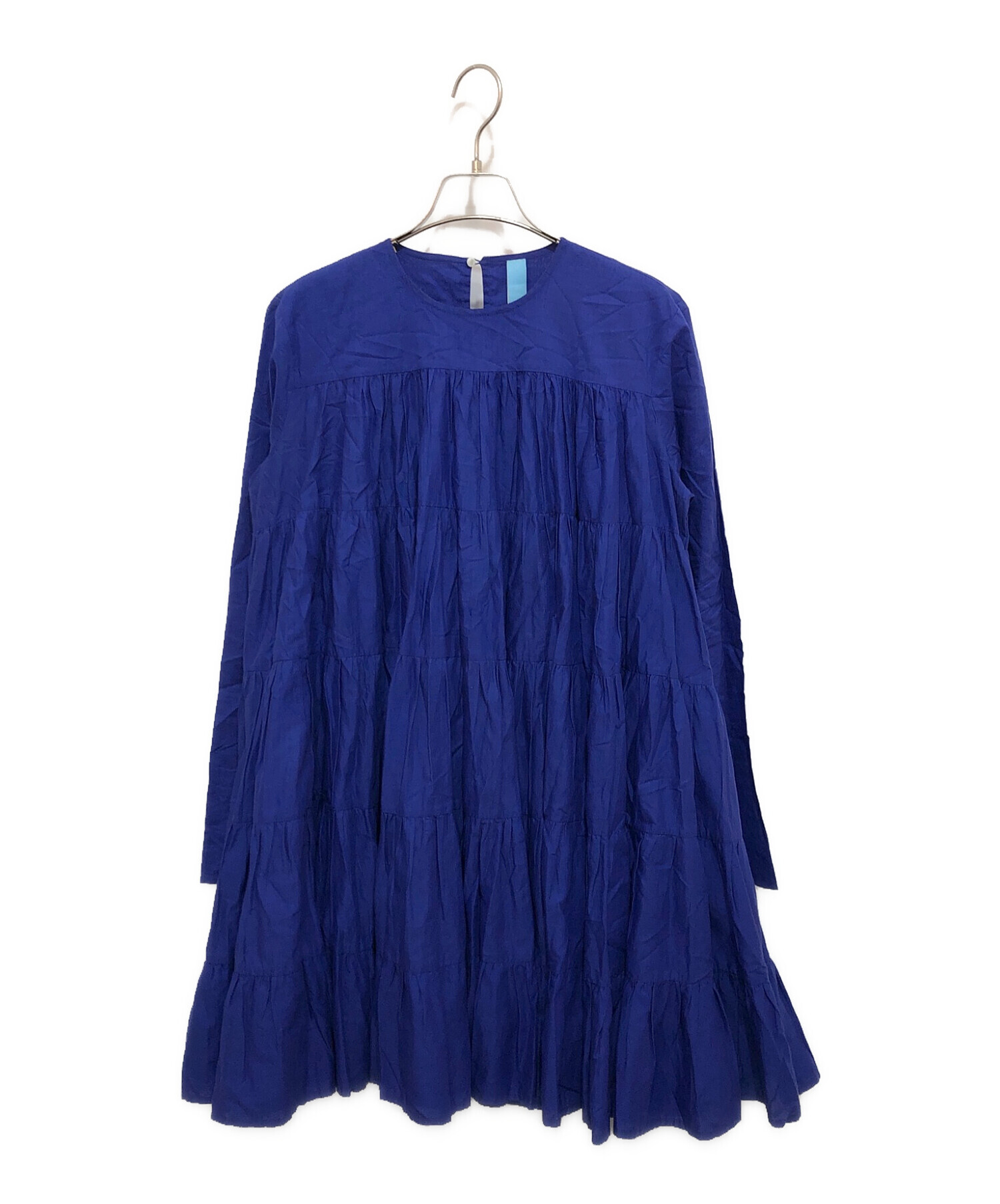 merlette (マーレット) SOLIMAN DRESS ソリマンティアードワンピース ブルー サイズ:XS