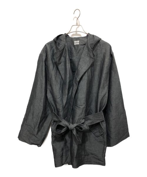 POSTELEGANT（ポステレガント）POSTELEGANT (ポステレガント) コットンヘンプ・フーデットコート Heather Black サイズ:40Lの古着・服飾アイテム