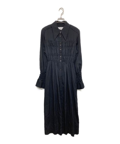 AKIRA NAKA（アキラナカ）AKIRA NAKA (アキラナカ) Shirring shirt dress ブラック サイズ:2の古着・服飾アイテム