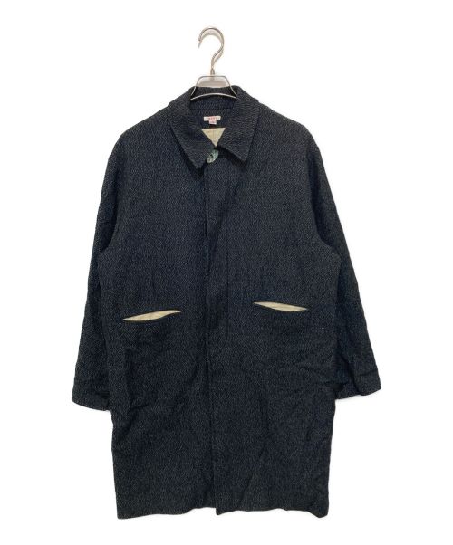masu（エムエーエスユー）MASU (エムエーエスユー) MELANGE TWEED BAL COLLAR COAT ネイビー サイズ:48の古着・服飾アイテム