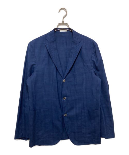 BOGLIOLI（ボリオリ）BOGLIOLI (ボリオリ) DOVER チェックテーラードジャケット ブルー サイズ:52の古着・服飾アイテム