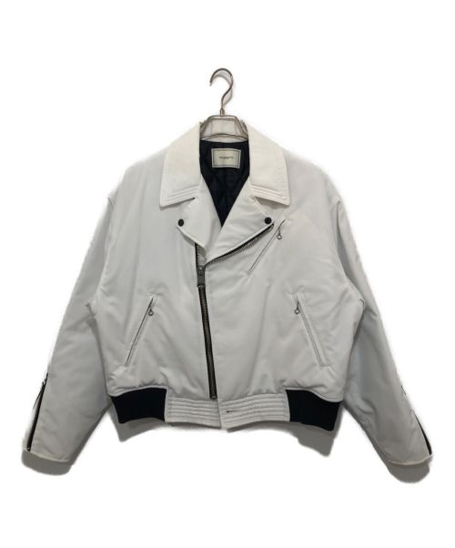 solaris&co（ソラリスアンドシーオー）solaris&co (ソラリスアンドシーオー) 中綿ライダースジャケット ホワイト サイズ:38の古着・服飾アイテム