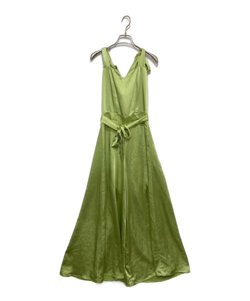 PAMEO POSE（パメオポーズ）PAMEO POSE (パメオポーズ) SATIN JUMPSUITS グリーン サイズ:Lの古着・服飾アイテム