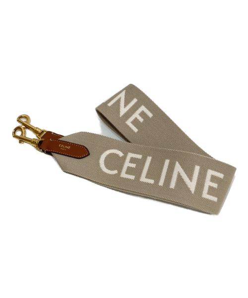 CELINE（セリーヌ）CELINE (セリーヌ) ジャガードロングストラップ ベージュの古着・服飾アイテム