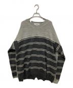 NOMA t.d.ノーマティーディー）の古着「Stripe Damaged Sweater」｜グレー