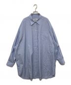 Maison Margielaメゾンマルジェラ）の古着「Oversize Striped Cotton Shirt」｜ブルー