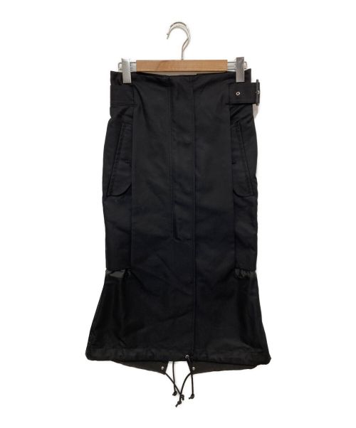 sacai（サカイ）sacai (サカイ) Cotton Gabardine Mix Skirt ブラック サイズ:1の古着・服飾アイテム