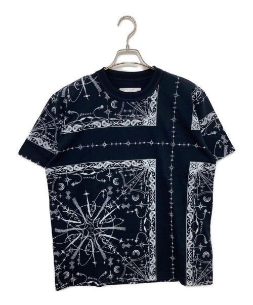 sacai（サカイ）sacai (サカイ) Dr.Woo (ドクターウー) Bandana Print T-Shirt ブラック サイズ:2 未使用品の古着・服飾アイテム