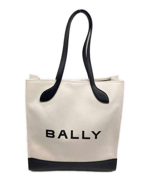 BALLY（バリー）BALLY (バリー) Bar Keep On キャンバストートバッグ ホワイト 未使用品の古着・服飾アイテム
